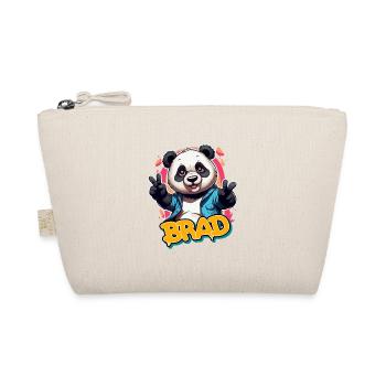 BRAD - Beau prénom de garçon avec un panda cool - Trousse biologique - nature - Devant