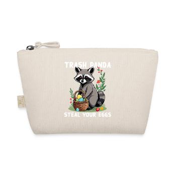 Funny Raccoon Saying Easter Bunny Design - Organic Pouch - nature - Front