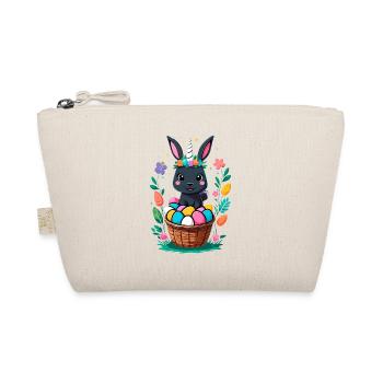 Funny Unicorn Easter Bunny Cute Easter Unicorn - Organic Pouch - nature - Front