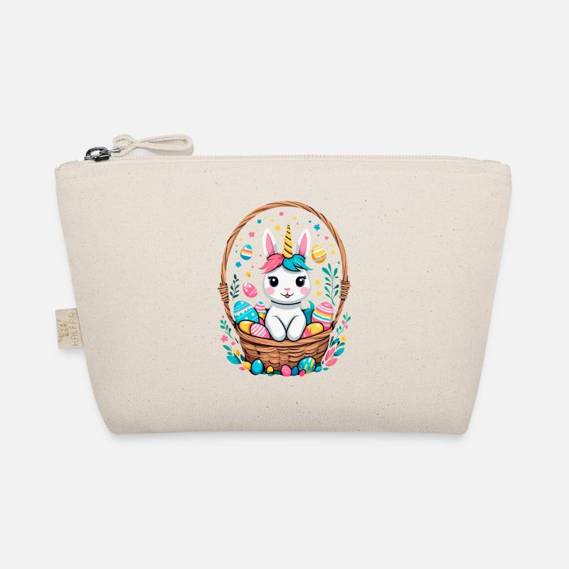 Funny Unicorn Easter Bunny Cute Easter Unicorn Organic Pouch