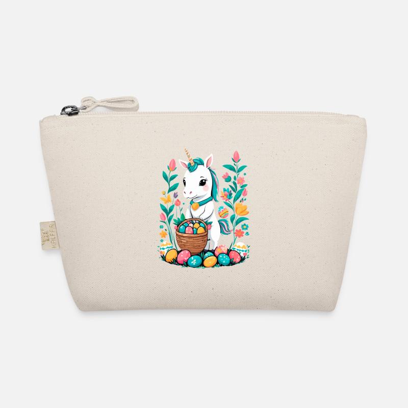 Funny Unicorn Easter Bunny Cute Easter Unicorn Organic Pouch
