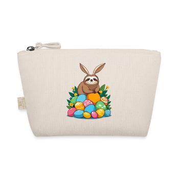 Lustiges Faultier Osterhase Ikonisches Ostern - Bio-Täschchen - Natur - Vorne