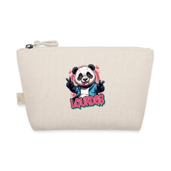 LOURDES - Beau nom de fille avec panda cool - Trousse biologique - nature - Devant