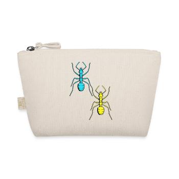 Ameise Retro Vintage 80er Insekten Ameisen 90er - Bio-Täschchen - Natur - Vorne