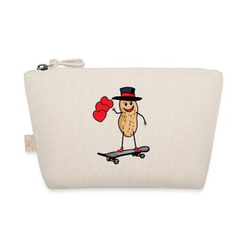 Peanut Birthday Greetings Birthday Gift Skater - Organic Pouch - nature - Front