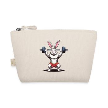 Easter Bunny Body Building Animal Funny Workout - Organic Pouch - nature - Front