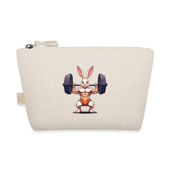 Easter Bunny Body Building Animal Funny Workout - Organic Pouch - nature - Front