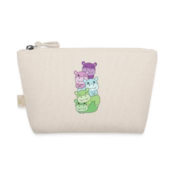 Toric Flag Pride LGBTQ Cute Hippo - Organic Pouch - nature - Front