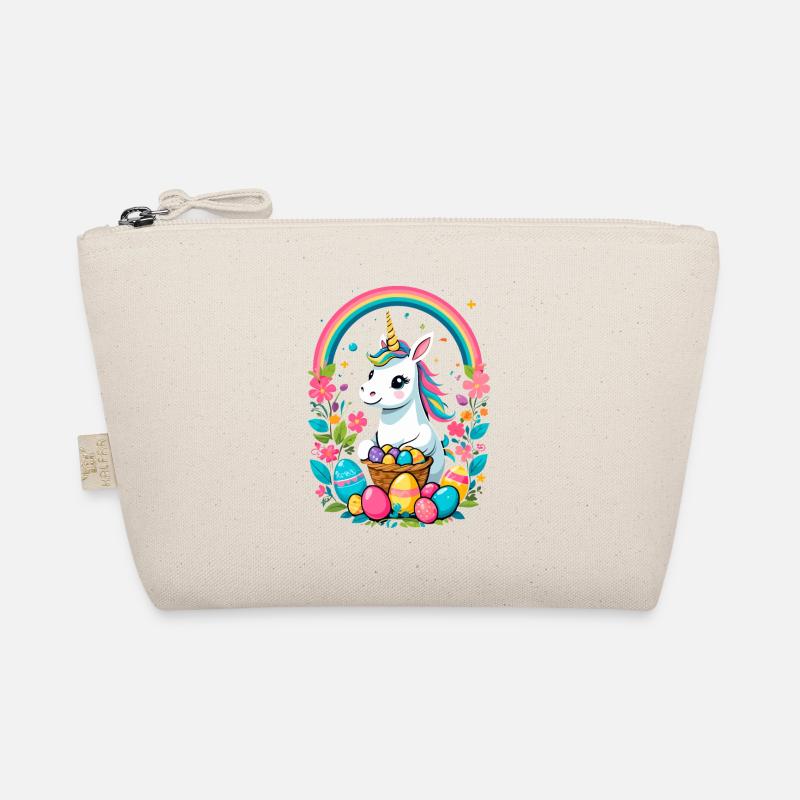 Funny Unicorn Easter Bunny Cute Easter Unicorn Organic Pouch
