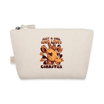 Girl Who Loves Giraffes Nubian African Giraffidae - Organic Pouch - nature - Front
