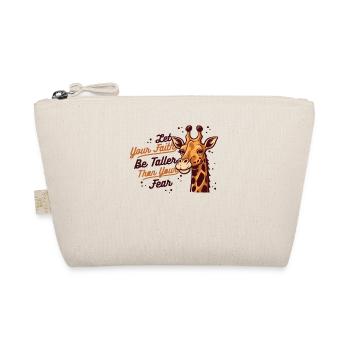 Faith Be Taller Than Your Fear Nubian African - Organic Pouch - nature - Front