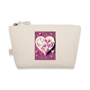 Papercut Heart Landscape - Organic Pouch - nature - Front