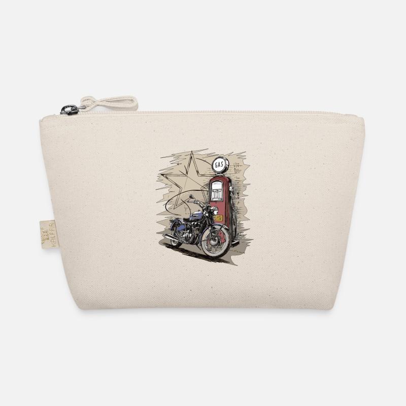 Retro Motorcycle 50s with Fuel Pump - Gift Organic Pouch