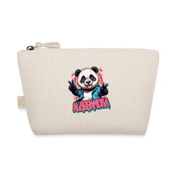 ALESSANDRA - Beau nom de fille avec Cool Panda - Trousse biologique - nature - Devant