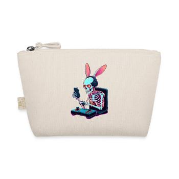 Osterhase Gamer und Gaming Streetwear Design - Bio-Täschchen - Natur - Vorne