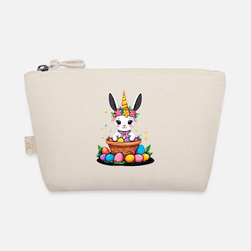 Funny Unicorn Easter Bunny Cute Easter Unicorn Organic Pouch