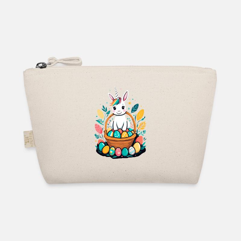 Funny Unicorn Easter Bunny Cute Easter Unicorn Organic Pouch