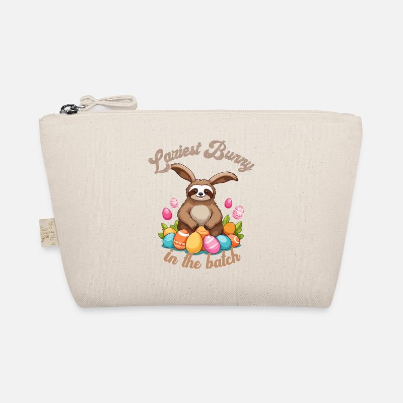 Lustiger Spruch Osterfaultier Häschen Motiv Bio-Täschchen