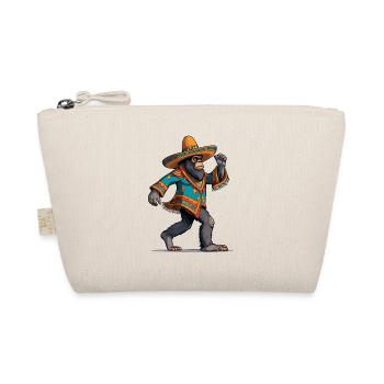 Mexican Bigfoot Sasquatch Sombrero - Organic Pouch - nature - Front