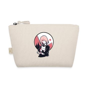 Just the Two of Us: A Girl and Her Cat - Organic Pouch - nature - Front