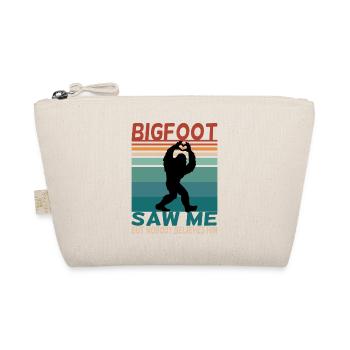 Bigfoot lustiger Spruch Retro Background - Bio-Täschchen - Natur - Vorne