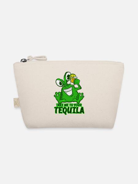 Take Me To Your Tequila T-Shirt Drôle Vert Espace - Trousse biologique - nature - Devant