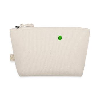 Green Alien Head Pocket Patch T-Shirt Funny Space - Organic Pouch - nature - Front
