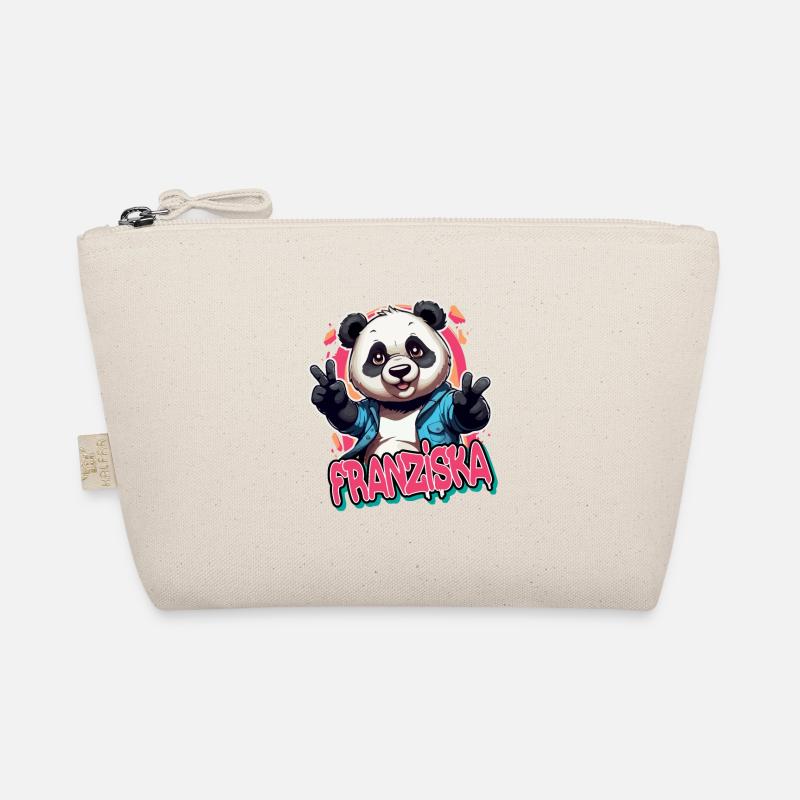FRANZISKA - Schöner Mädchen Name mit coolem Panda Bio-Täschchen
