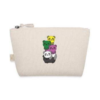 Ceterosexuell Flag Pride LGBTQ süße Panda - Bio-Täschchen - Natur - Vorne