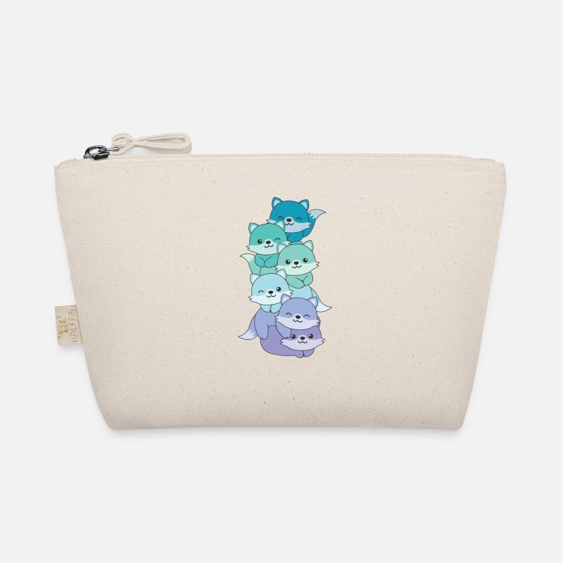 Neptunic Flag Pride LGBTQ Cute Fox Stack Organic Pouch