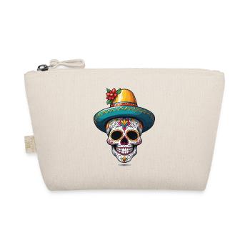 Iconic Sugar Skull Mexico Skull Streetwear - Organic Pouch - nature - Front