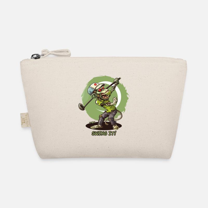 Swing It, Zombie Monkey: A Golfer Golfing Organic Pouch