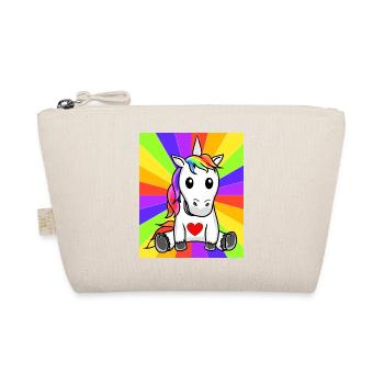 Cadeau d’anniversaire Licorne coeur arc-en-ciel - Trousse biologique - nature - Devant