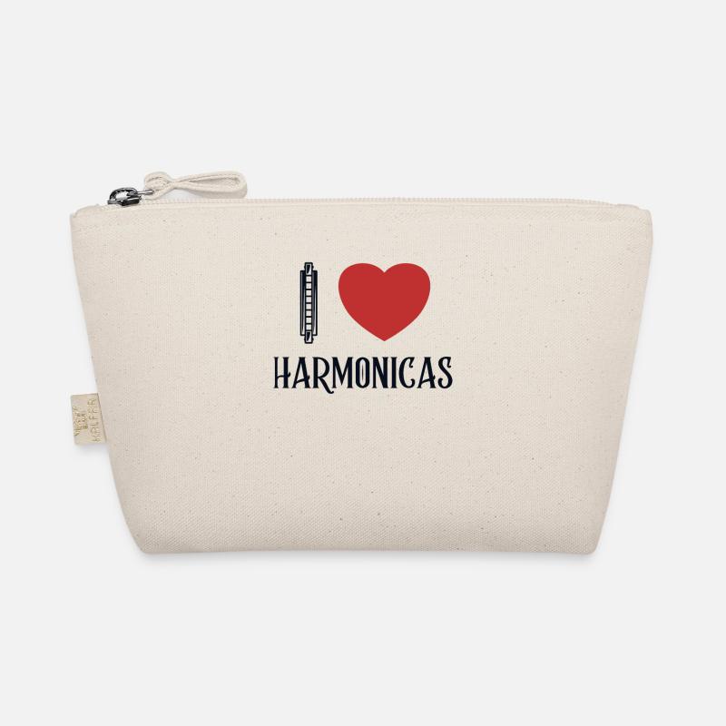 I love Harmonicas Harmonist Harmonicist Mouth Organic Pouch