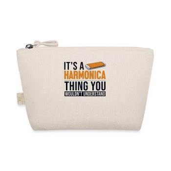 It's a Harmonica Thing Mouth Harp Harmonist - Organic Pouch - nature - Front
