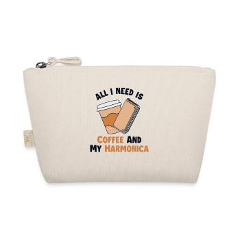 Coffee and my Harmonica Harmonicist Mouth Harp - Organic Pouch - nature - Front