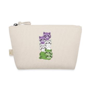 Genderqueer Flag Pride LGBTQ süße Waschbär - Bio-Täschchen - Natur - Vorne