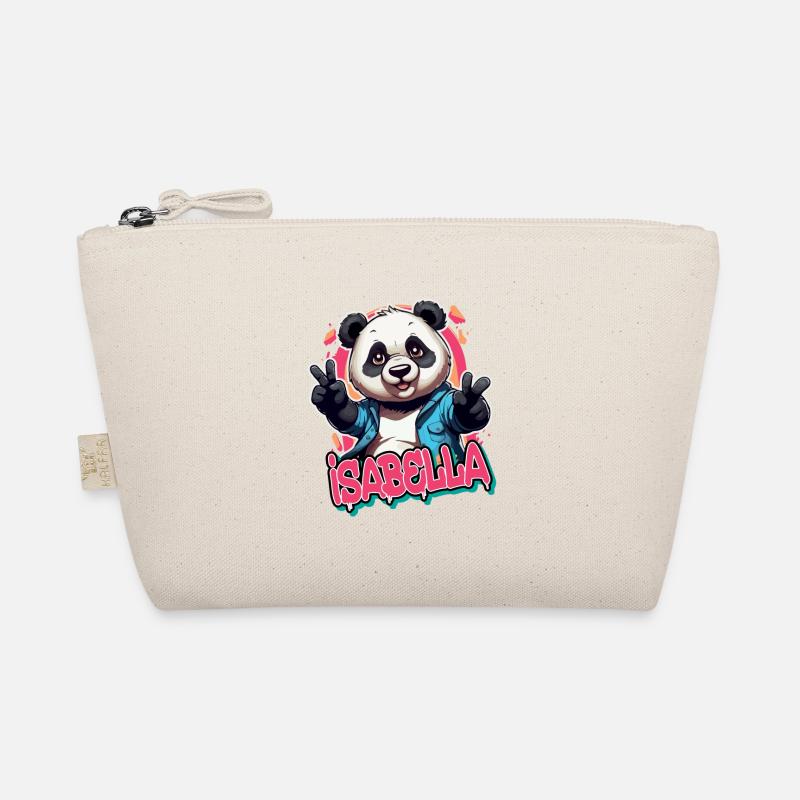 ISABELLA - Schöner Mädchen Name mit coolem Panda Bio-Täschchen