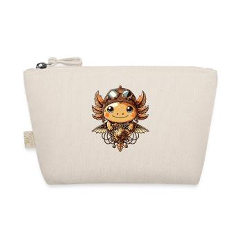 Kawaii Steampunk Axolotl Fantasy Axolotl Lover - Organic Pouch - nature - Front