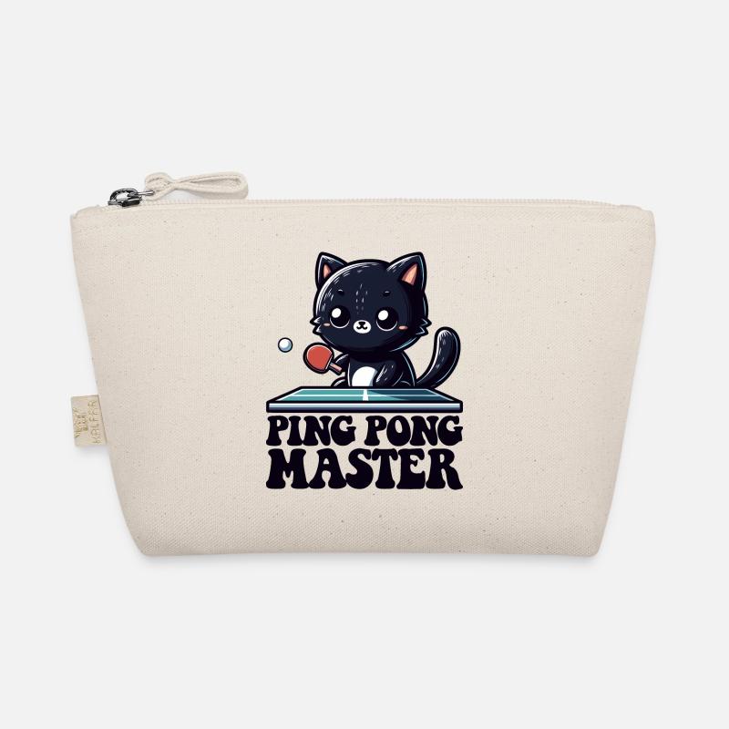 Ping Pong Master Katze Black Cat Dad Outfit Bio-Täschchen