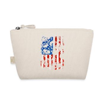 Skull USA Pride - Bio-Täschchen - Natur - Vorne