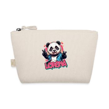 LORENA - Beau nom de fille avec Cool Panda - Trousse biologique - nature - Devant