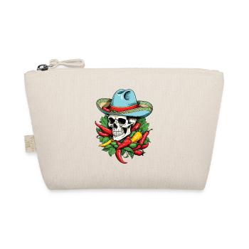 Aesthetic Chili Skull Design Mexikanisch Style - Bio-Täschchen - Natur - Vorne