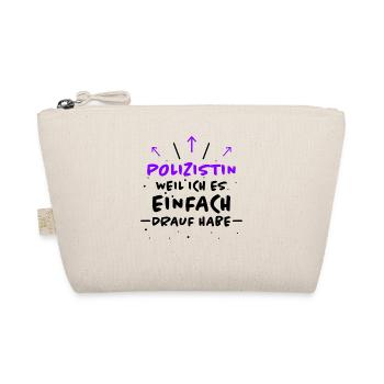 Polizistin Spruch Polizei Fun Polizistin Geschenk - Bio-Täschchen - Natur - Vorne