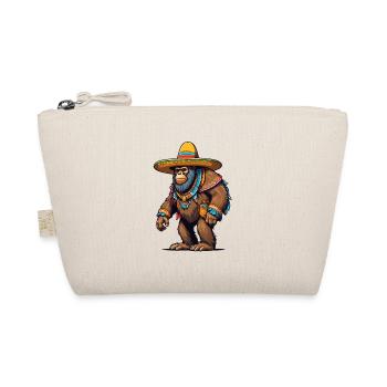 Mexican Bigfoot Sasquatch Sombrero - Organic Pouch - nature - Front