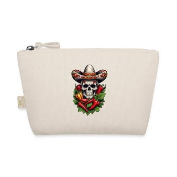 Aesthetic Chili Skull Design Mexikanisch Style - Bio-Täschchen - Natur - Vorne