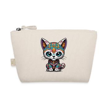 Kawaii chat emblématique Sugar Skull esthétique - Trousse biologique - nature - Devant