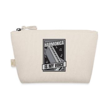 Harmonica Is My Voice Harmonist Harmonicist - Organic Pouch - nature - Front