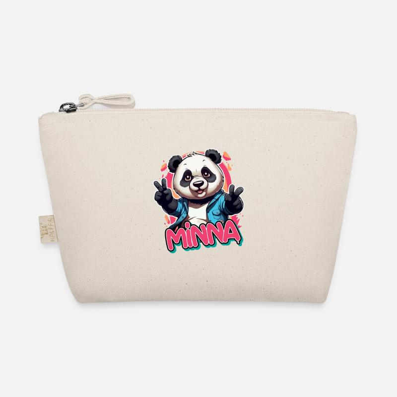 MINNA - Beau nom de fille avec Cool Panda Trousse biologique