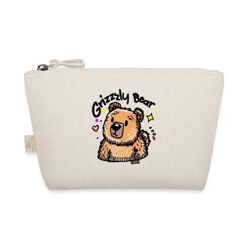 Cartoon Süßer Grizzlybär Grizzly Bär - Bio-Täschchen - Natur - Vorne